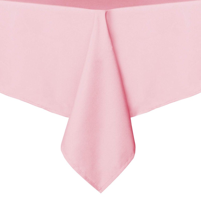 sancua Rectangle Tablecloth - 60 x 84 Inch - Stain and Wrinkle Resistant Washable Polyester Table Cloth, Decorative Fabric Table Cover for Dining Tables, Buffet Parties and Camping, Valentines Pink - Image 1